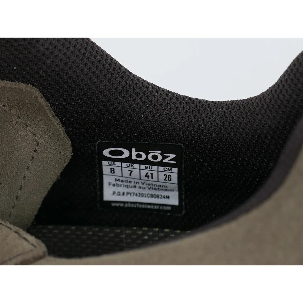 Oboz Bozeman Shoes Brown Suede Comfort Trail Hiking Low Sneakers Men's Size 8